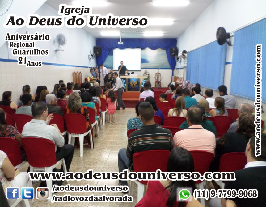 Aniversario Reg Guarulhos 21 Anos - Igreja Ao Deus do Universo - Pra Creusa Strelle e Pr Carlos Strelle