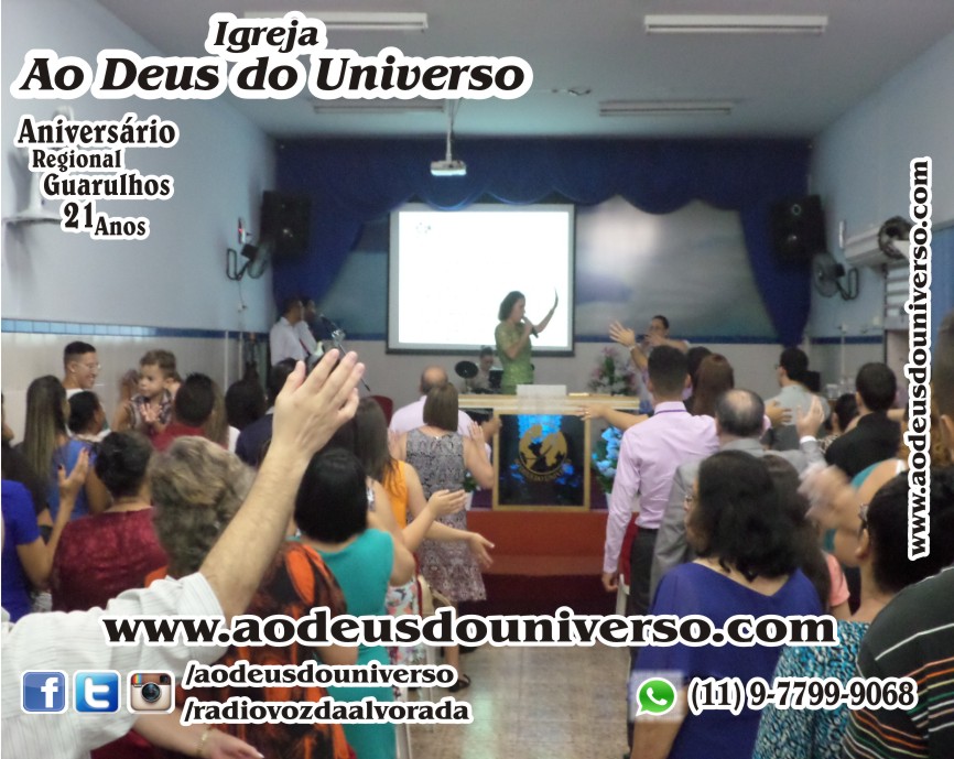 Aniversario Reg Guarulhos 21 Anos - Igreja Ao Deus do Universo - Pra Creusa Strelle e Pr Carlos Strelle