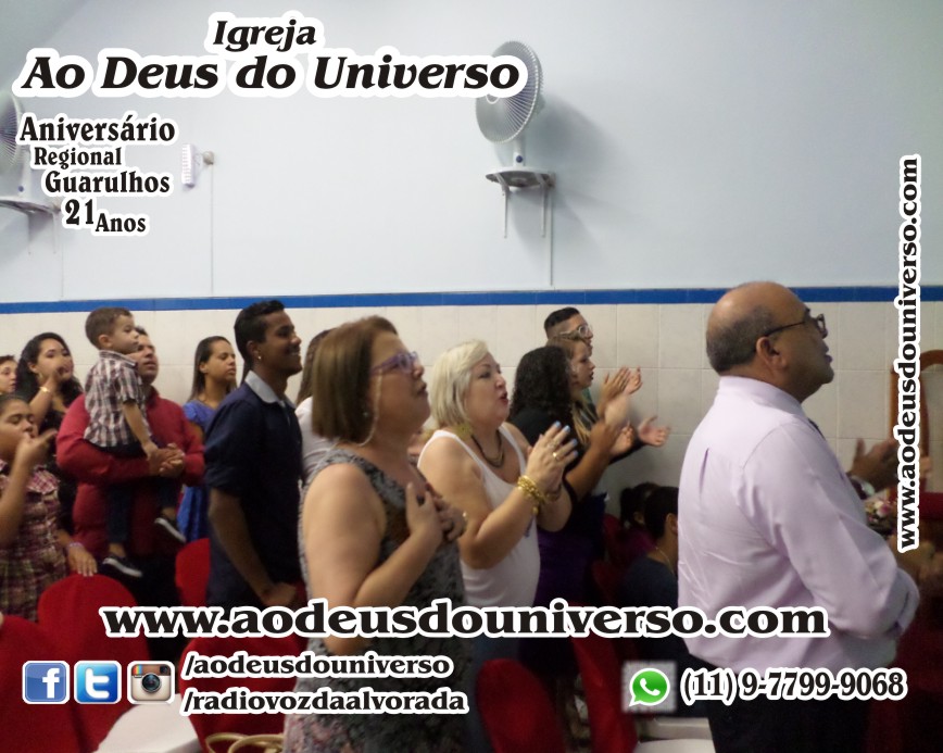 Aniversario Reg Guarulhos 21 Anos - Igreja Ao Deus do Universo - Pra Creusa Strelle e Pr Carlos Strelle