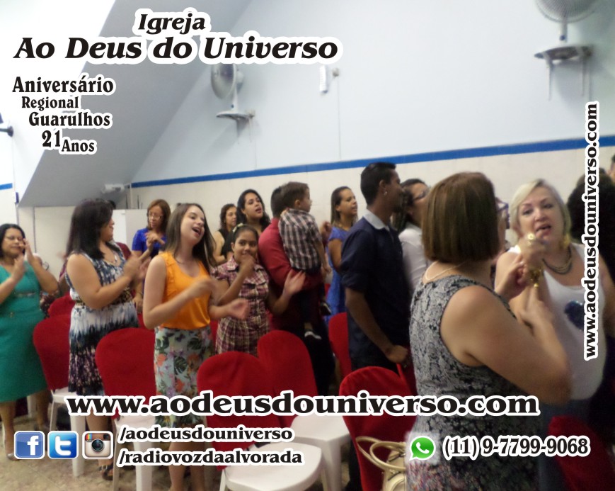 Aniversario Reg Guarulhos 21 Anos - Igreja Ao Deus do Universo - Pra Creusa Strelle e Pr Carlos Strelle